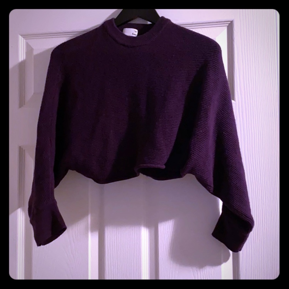 Aritzia free Wilfred Purple waffle crop top!
